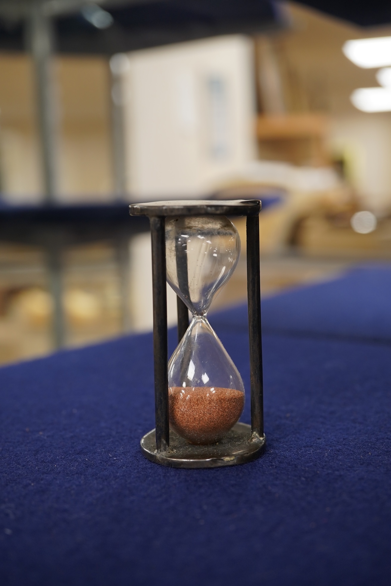 A miniature cased carriage timepiece, with key, 8.5cm high